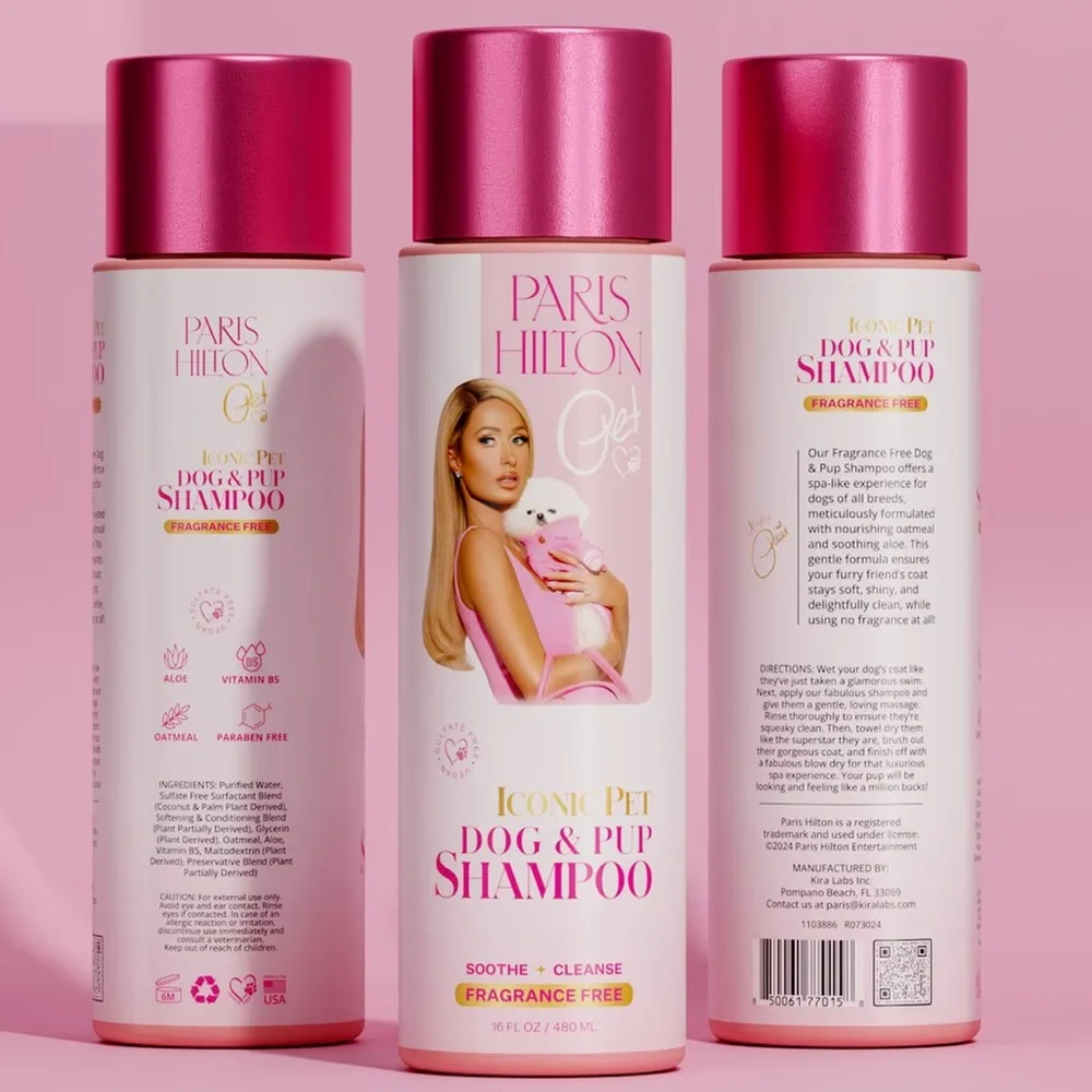 ⚫️ Paris Hilton Pet Iconic Pet Dog Shampoo Fragrance Free 16 fl oz New & Sealed